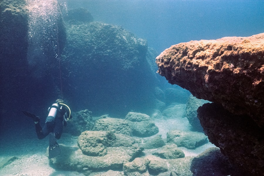 Photo underwater mountains