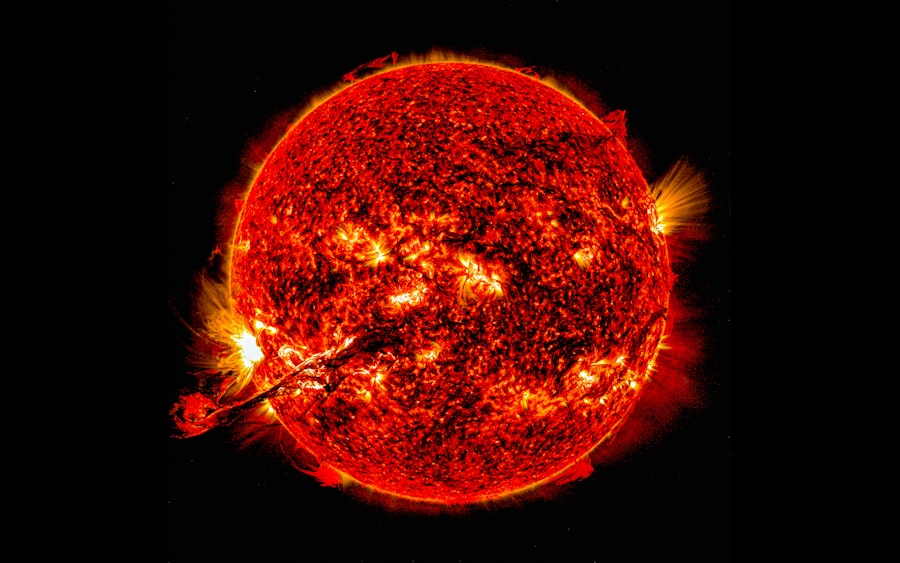 Photo solar storm satellite timing jitter