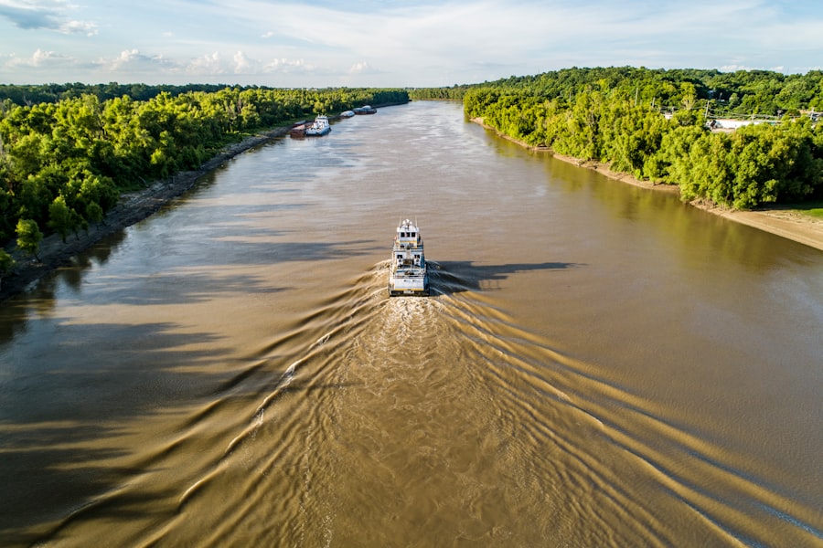 Photo mississippi river navigation channel depth