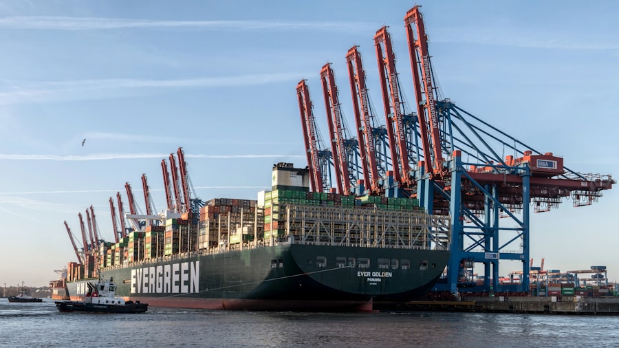 Photo shipping cargo by barge Europe