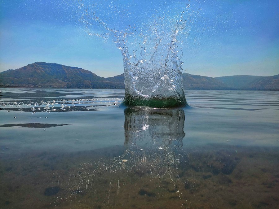 Photo saline water reinjected into lake