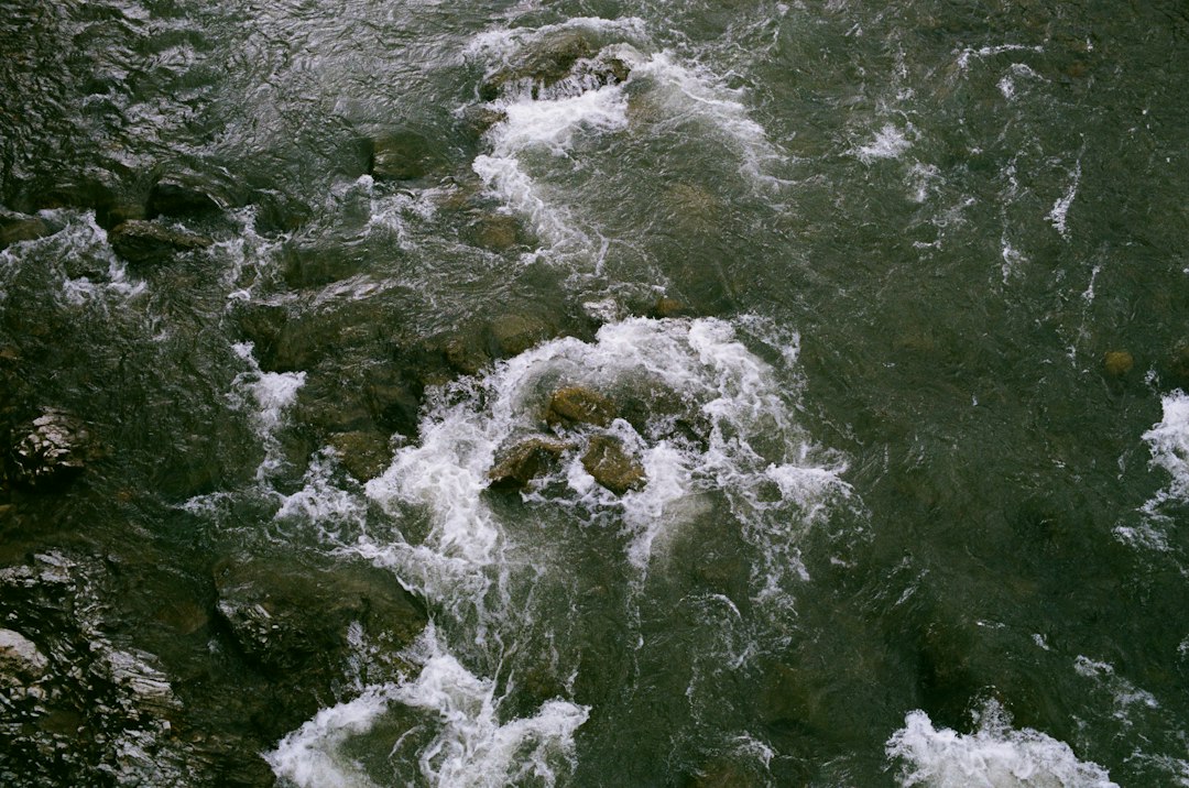 Photo braided stream sediment transport