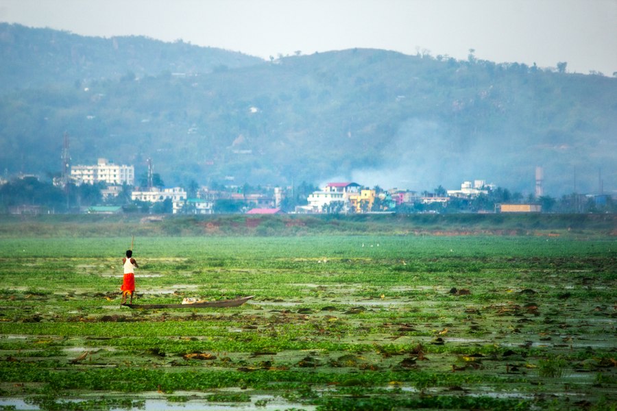 Photo South Asian river sedimentation patterns