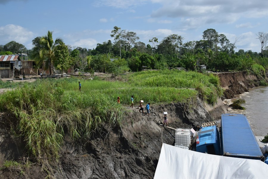 Photo riverbank migration satellite monitoring