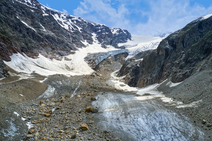 avalanche entrained moraine formation